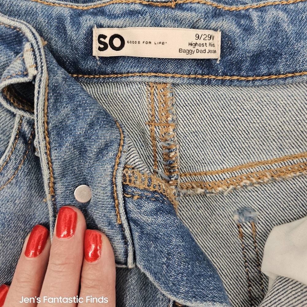 High Rise Baggy Dad Jeans 9/29W - Picture 3 of 11